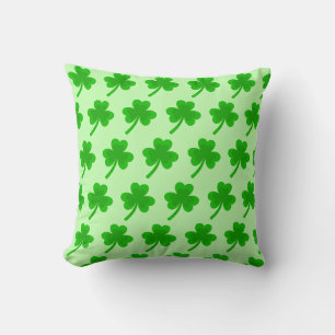 St. Patrick's Day Shamrock Pot of Gold Celtic Knot Throw Pillow