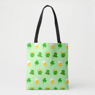 St. Patrick's Day Shamrock Pot of Gold Celtic Knot Tote Bag