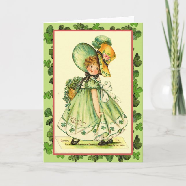 St. Patrick's Day Shamrock Queen Cards (Front)