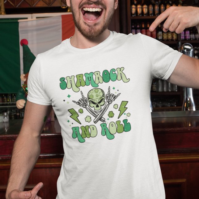 St. Patrick's Day Shamrock Rock Roll Clover  T-Shirt (Creator Uploaded)