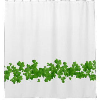 St Patricks Day Shamrock  Shower Curtain