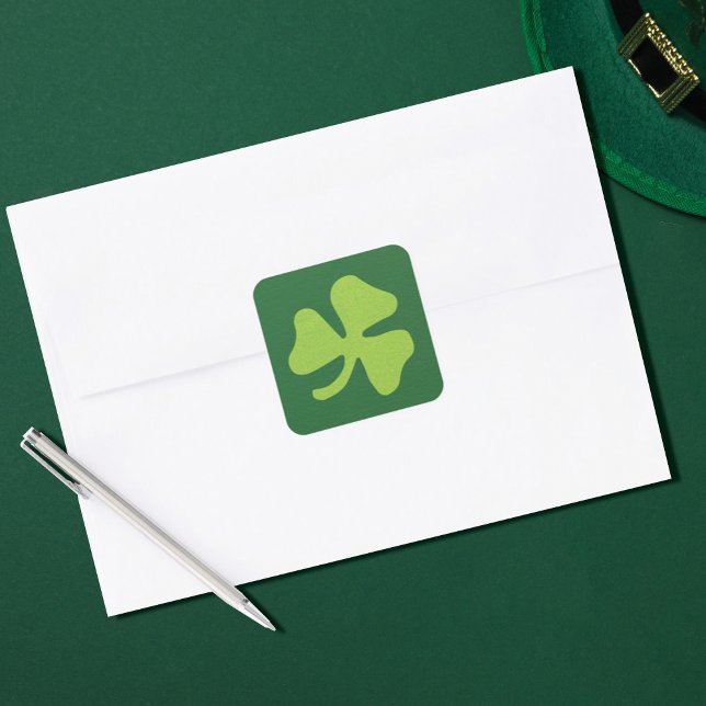 St. Patrick's Day Shamrock Square Sticker (Creator Uploaded)