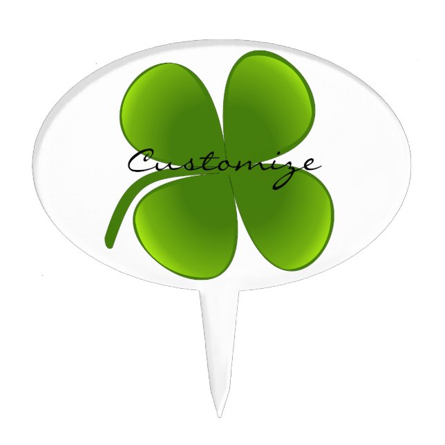 St Patrick's Day Shamrock Thunder_Cove Cake Topper (Front)