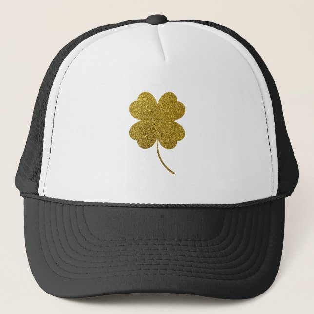 St. Patrick's Day Shamrock Trucker Hat (Front)