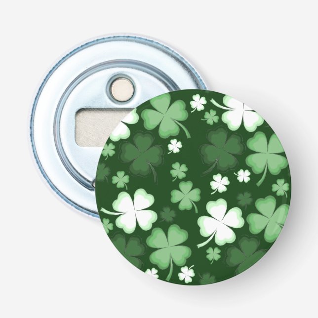 St. Patrick's Day Shamrocks Bottle Opener (Front)
