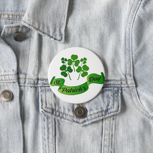 St Patricks Day shamrocks Button