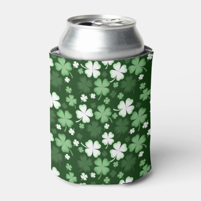 St. Patrick's Day Shamrocks Can Cooler (Can Front)