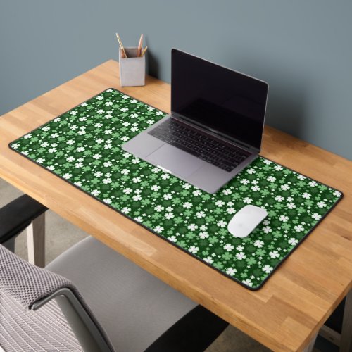 St Patricks Day Shamrocks Desk Mat