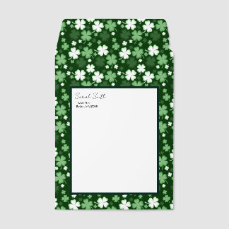 St. Patrick's Day Shamrocks Envelope Mailers