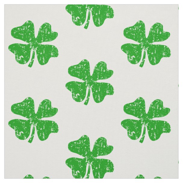 St Patrick's Day Shamrock Pattern Fabric | Zazzle