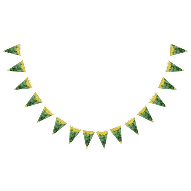 St. Patrick's Day Shamrocks Glitter Gold Drips Bunting Flags (All)
