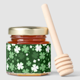 St. Patrick's Day Shamrocks Honey Jar Favors
