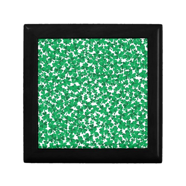 St Patrick's Day Shamrocks Keepsake Box (Front)