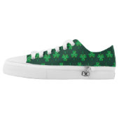 St. Patrick's Day Shamrocks Low-Top Sneakers (Left Shoe Outside)