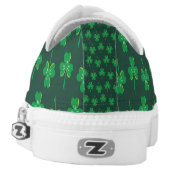 St. Patrick's Day Shamrocks Low-Top Sneakers (Left Shoe Back)