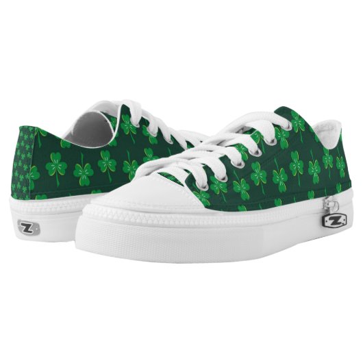 St. Patrick's Day Shamrocks Low-Top Sneakers (Pair)