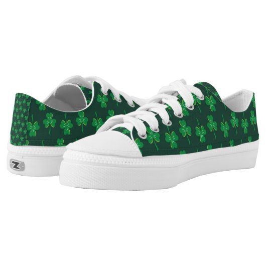 St. Patrick's Day Shamrocks Low-Top Sneakers (Pair)