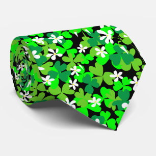 St Patrick's Day Shamrocks Neck Tie