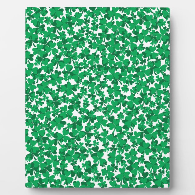 St Patrick's Day Shamrocks Plaque (Front)