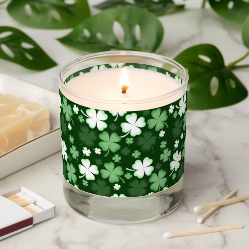 St Patricks Day Shamrocks Scented Candle