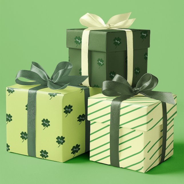 St. Patrick's Day Shamrocks set of 3  Wrapping Paper Sheets (St. Patrick's Day Shamrocks set of 3 Wrapping Paper Sheets)