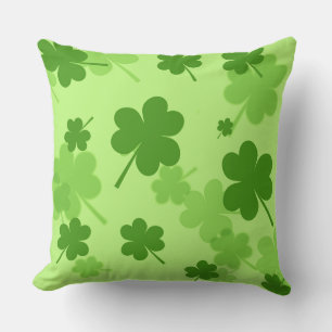 St. Patrick's Day Shamrocks Throw Pillow