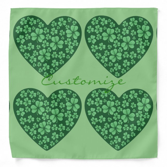 St Patrick's Day Shamrocks Thunder_Cove Bandana (Front)