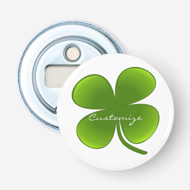 St Patrick's Day Shamrocks Thunder_Cove Bottle Opener (Front)