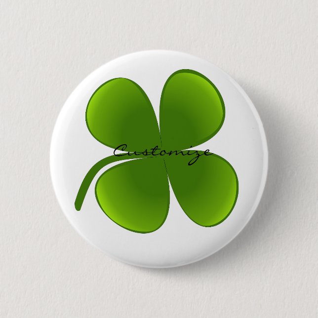 St Patrick's Day Shamrocks Thunder_Cove Button (Front)