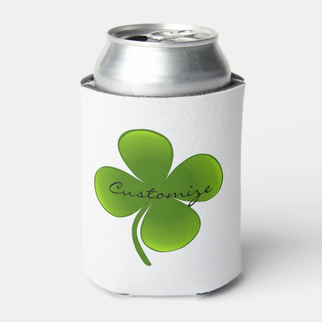 St Patrick's Day Shamrocks Thunder_Cove Can Cooler (Can Front)