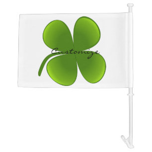 St Patrick's Day Shamrocks Thunder_Cove Car Flag