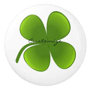 St Patrick's Day Shamrocks Thunder_Cove Ceramic Knob
