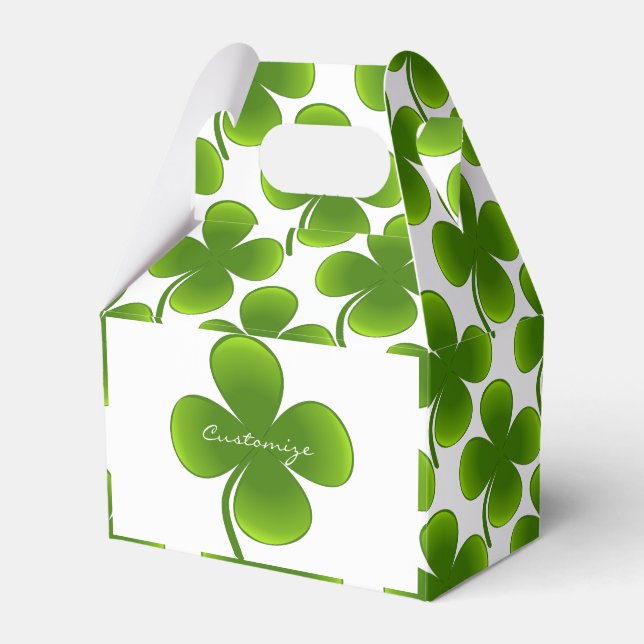 St Patrick's Day Shamrocks Thunder_Cove Favor Boxes (Front Side)