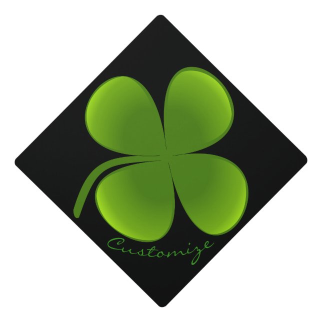 St Patrick's Day Shamrocks Thunder_Cove Graduation Cap Topper (Front)