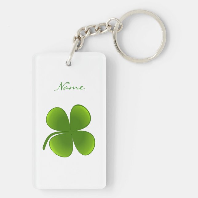 St Patrick's Day Shamrocks Thunder_Cove Keychain (Back)