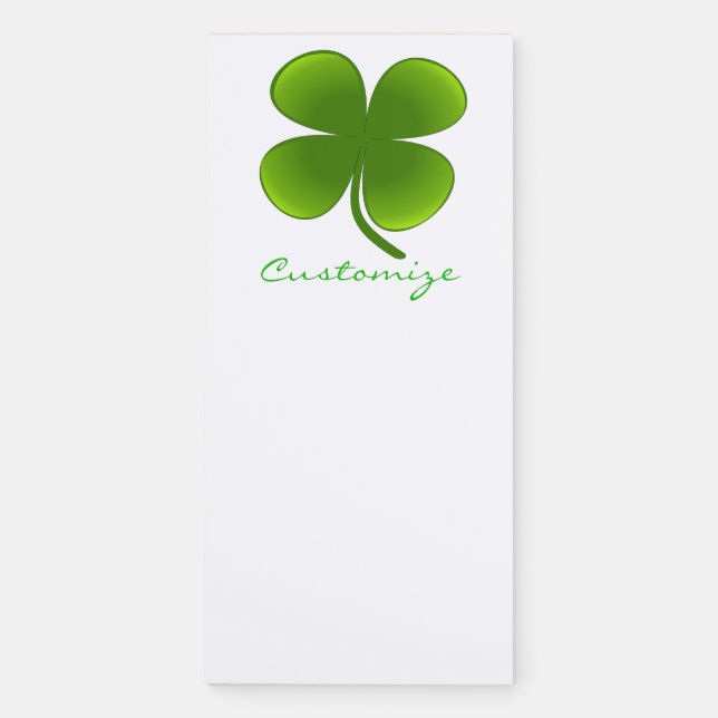 St Patrick's Day Shamrocks Thunder_Cove Magnetic Notepad (Front)
