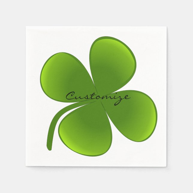 St Patrick's Day Shamrocks Thunder_Cove Napkins (Front)