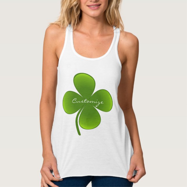 St Patrick's Day Shamrocks Thunder_Cove  Tank Top (Front)