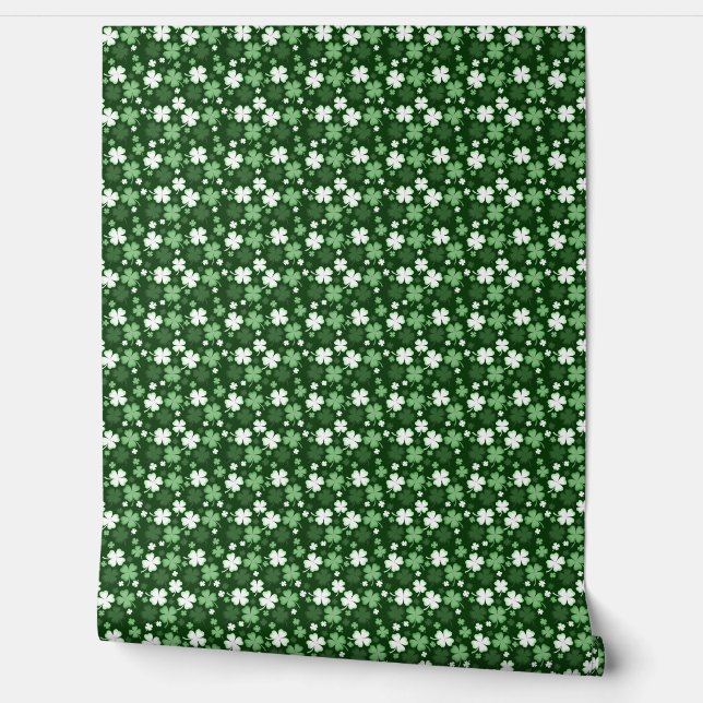 St. Patrick's Day Shamrocks Wallpaper (Unrolling)
