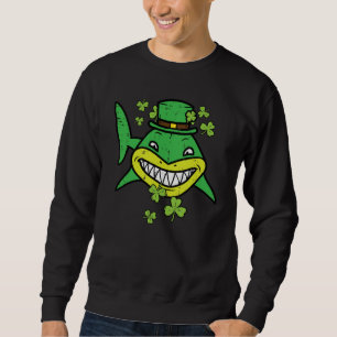 St Patricks Day Shark Saint Paddys Pattys Irish Me Sweatshirt