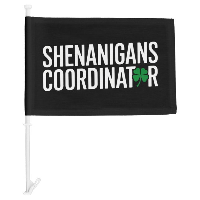 St. Patrick's Day Shenanigan Coordinator Car Flag (Front)