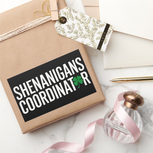 St. Patrick's Day Shenanigan Coordinator Rectangular Sticker (Gifting)