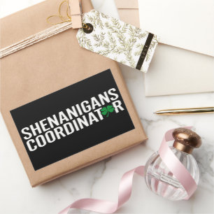St. Patrick's Day Shenanigan Coordinator Rectangular Sticker