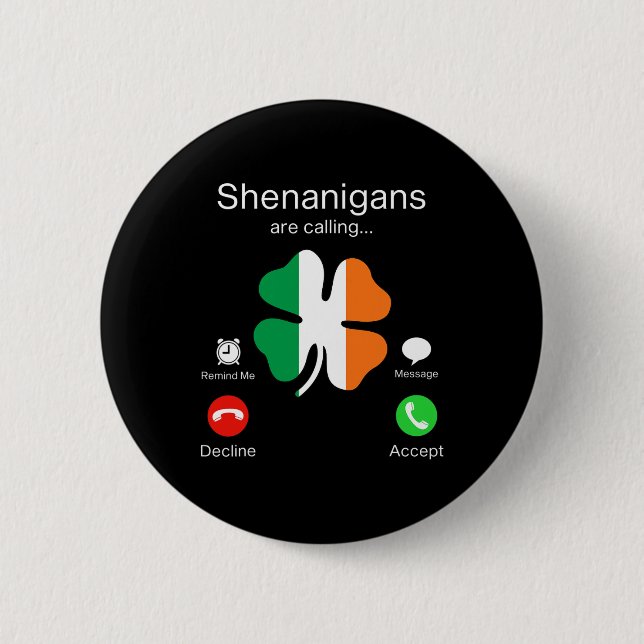 St Patricks Day Shenanigans 1 Button (Front)