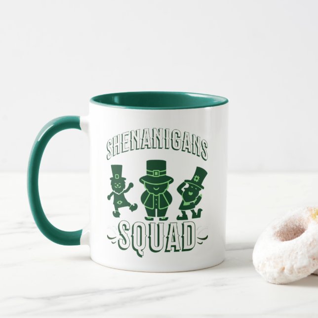 ST PATRICK'S DAY - SHENANIGANS SQUAD MUG (With Donut)