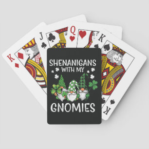 St Patricks Day Shenanigans with Gnomies Gnome Poker Cards