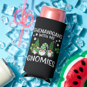 St Patricks Day Shenanigans with Gnomies Gnome Seltzer Can Cooler