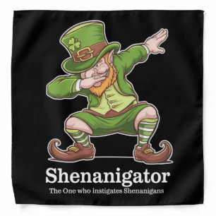 St Patricks Day Shenanigator Dabbing Leprechaun Bandana