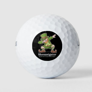 St Patricks Day Shenanigator Dabbing Leprechaun Golf Balls