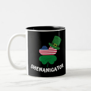 St. Patrick's Day Shenanigator Two-Tone Coffee Mug